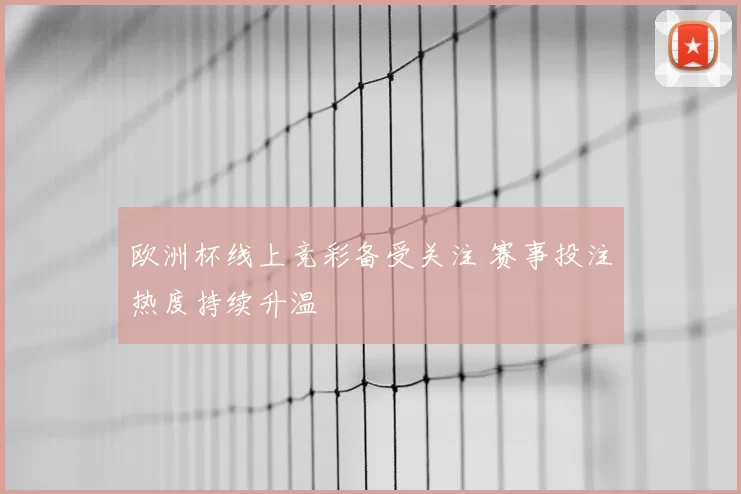 欧洲杯线上竞彩备受关注 赛事投注热度持续升温